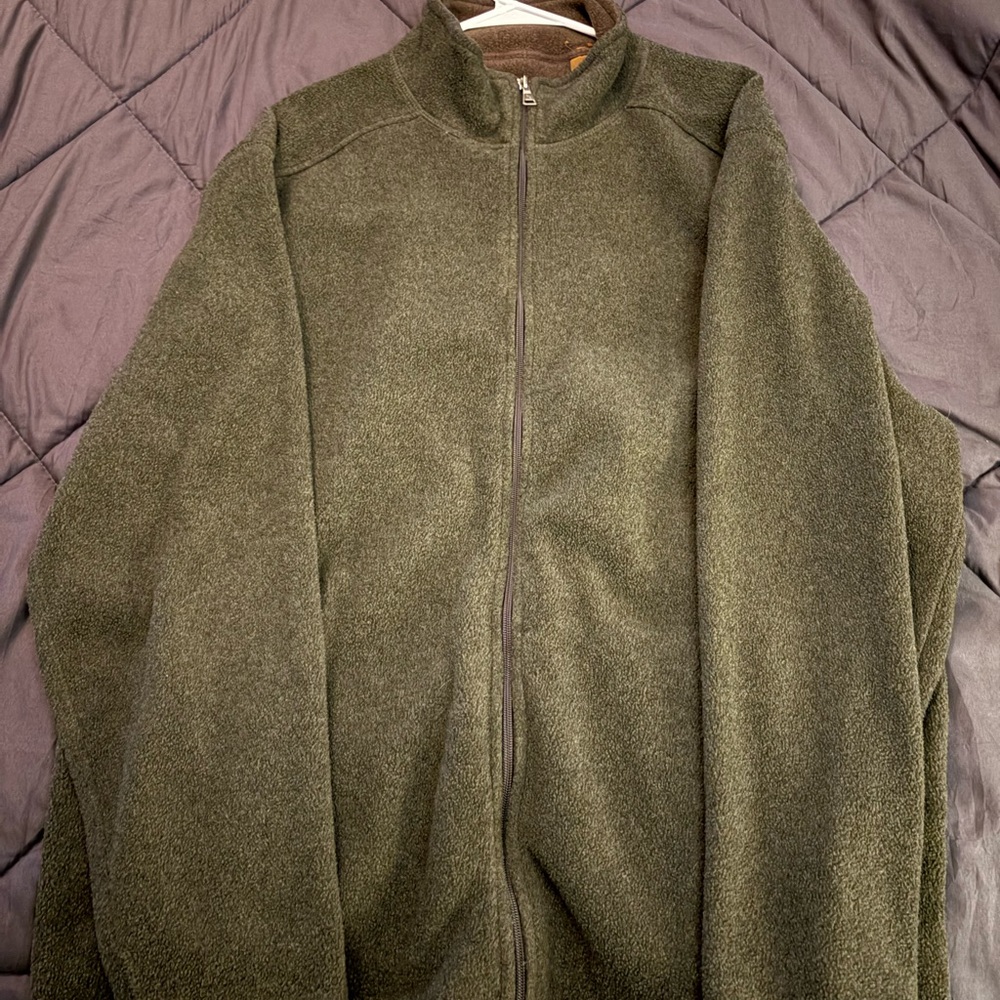 Columbia Men's Olive Zip-Up Fleece Jacket